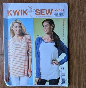 Kwik Sew Pattern K4041 Misses' Tops XS-XL UNCUT New